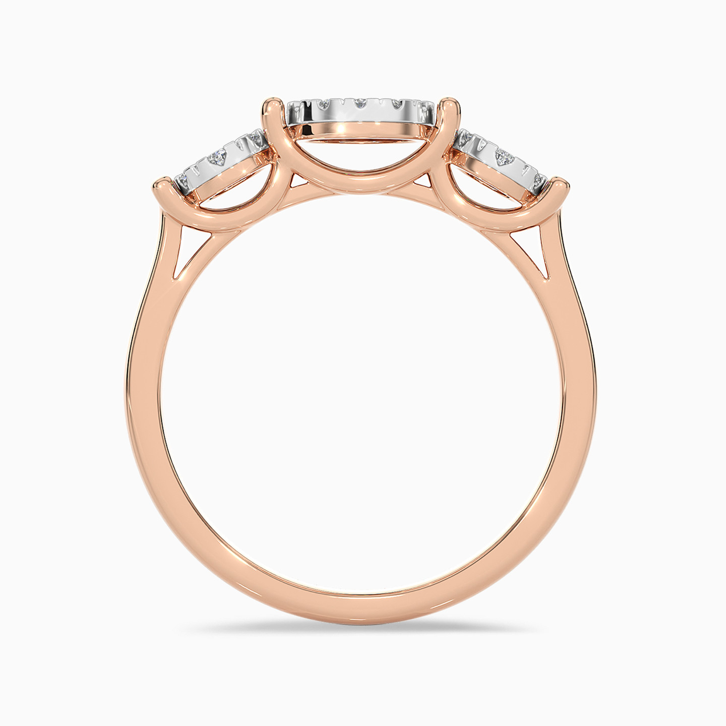 Circle Diamond Ring in 18K Gold - 5 Circle Diamond Ring in 18K Gold - 5