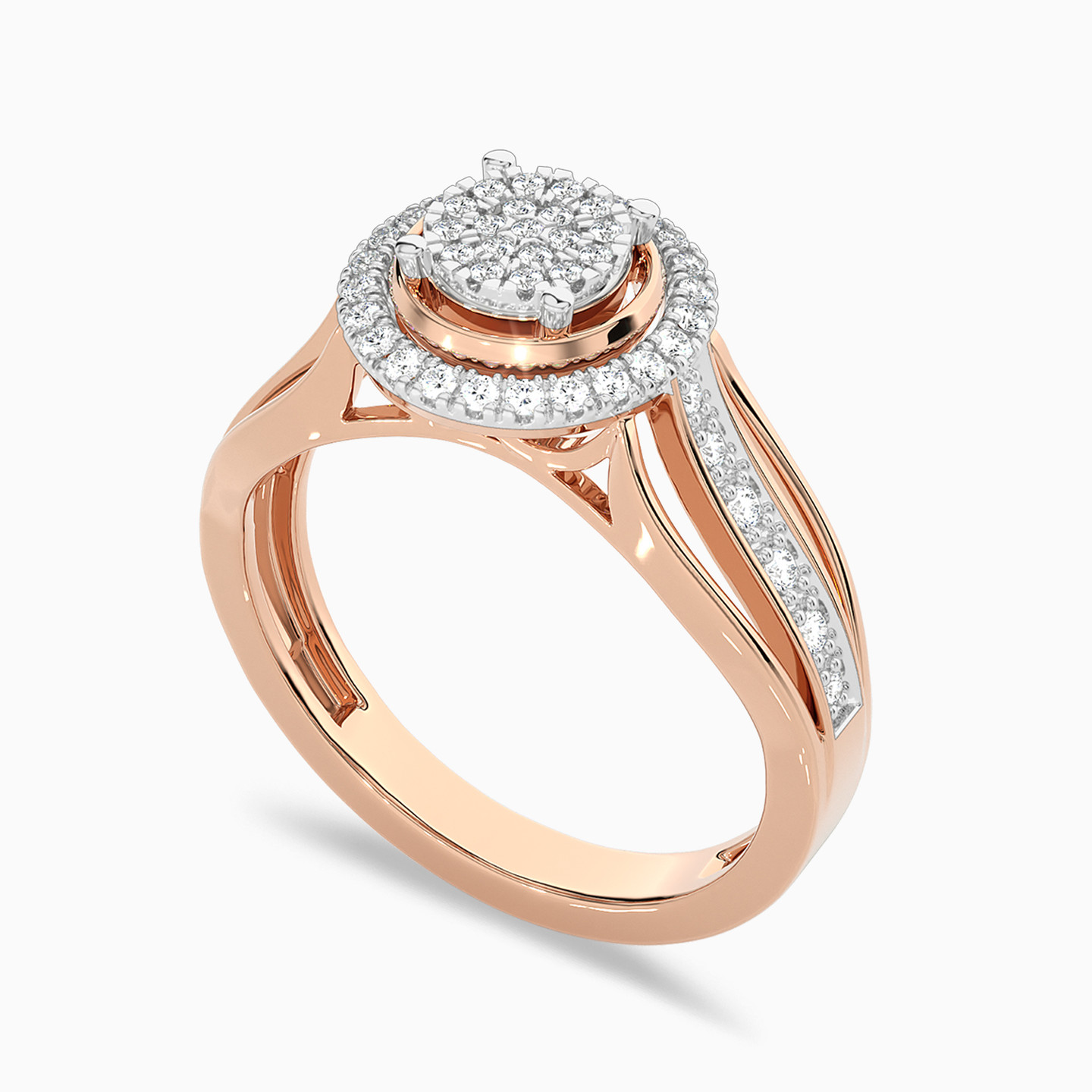 Circle Diamond Ring in 18K Gold - 3 Circle Diamond Ring in 18K Gold - 3