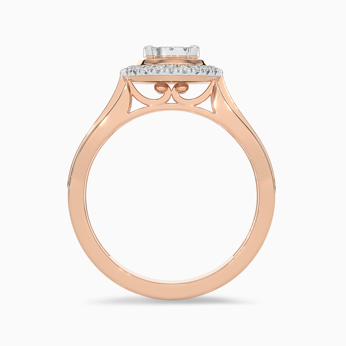 Circle Diamond Ring in 18K Gold - 4 Circle Diamond Ring in 18K Gold - 4