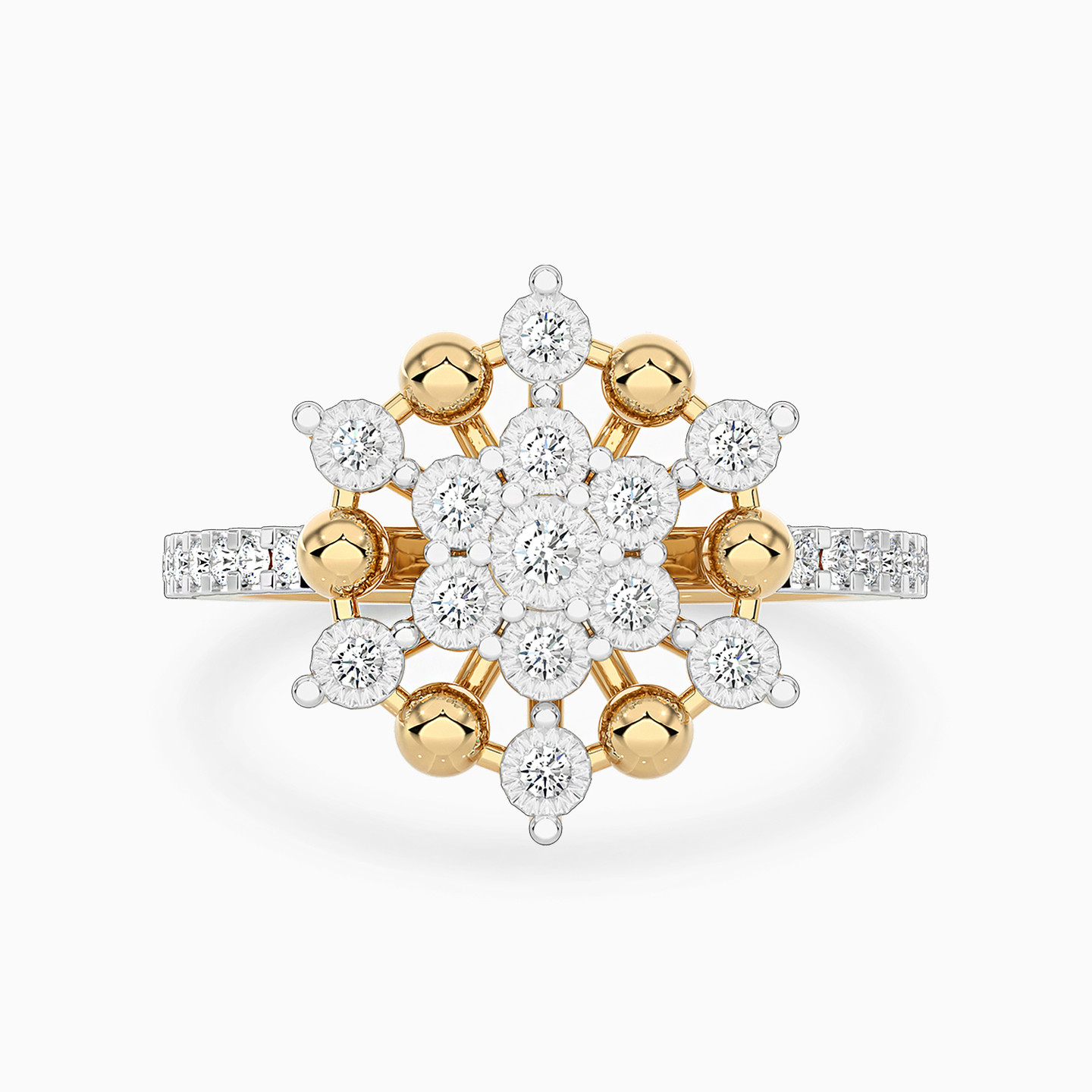 Flower Diamond Ring in 18K Gold Flower Diamond Ring in 18K Gold