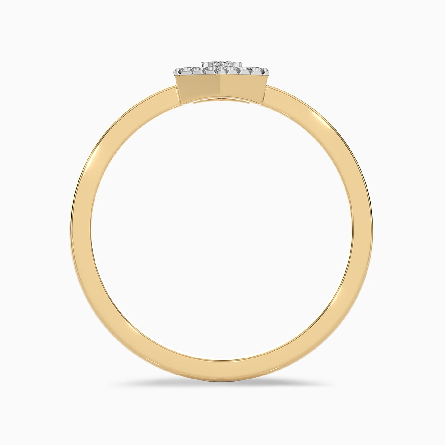 Hexagon Diamond Ring in 18K Gold - 5 Hexagon Diamond Ring in 18K Gold - 5