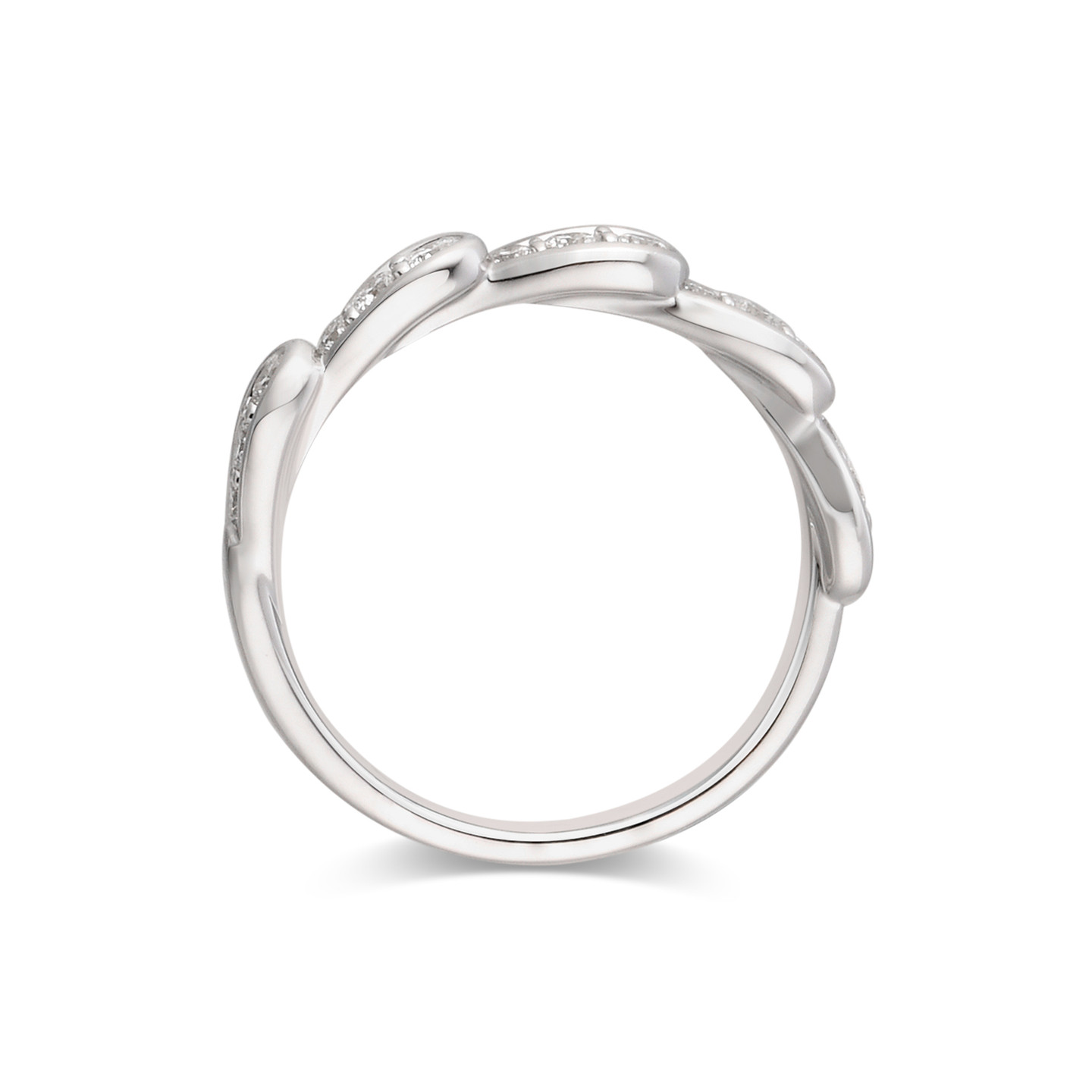 Link Diamond Ring in 18K Gold - 4