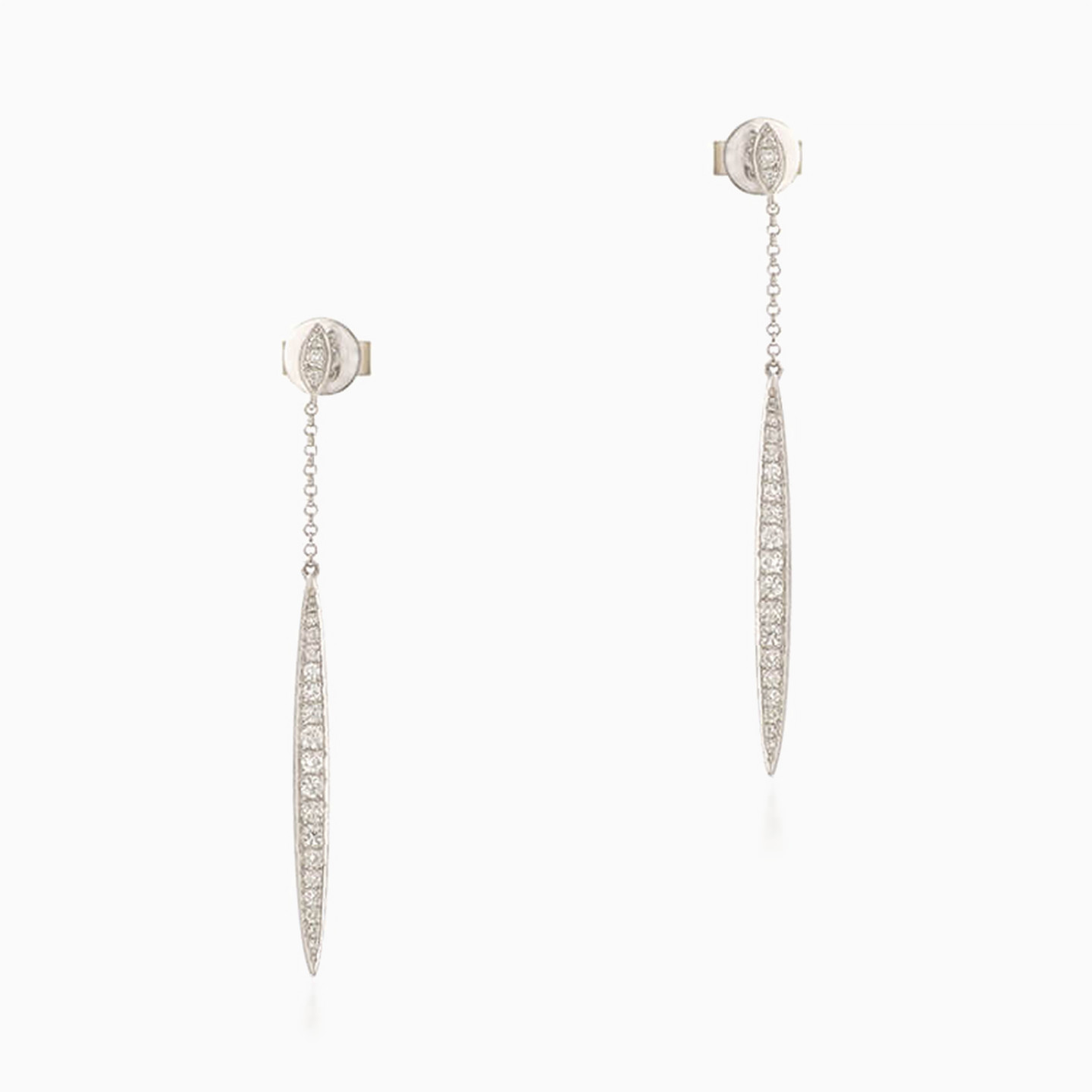 Marquise Diamond Drop Earrings in 18K Gold - 2 Marquise Diamond Drop Earrings in 18K Gold - 2