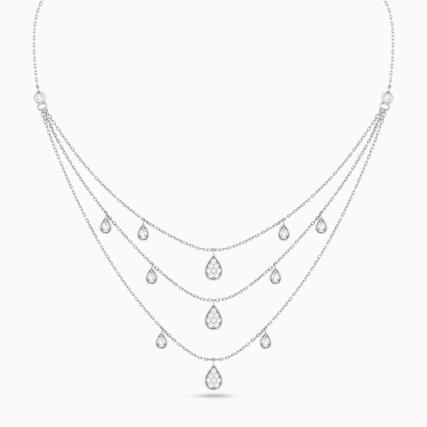 18K Gold Diamond Layered Necklace