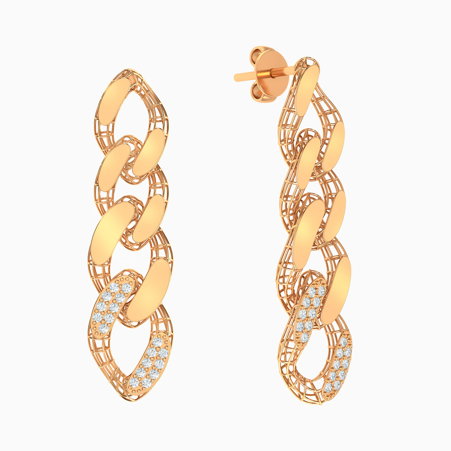 طقم ذهب حلقات عيار 21 قيراط مزين بأحجار الزركون (4 قطع) - 6 طقم ذهب حلقات عيار 21 قيراط مزين بأحجار الزركون (4 قطع) - 6