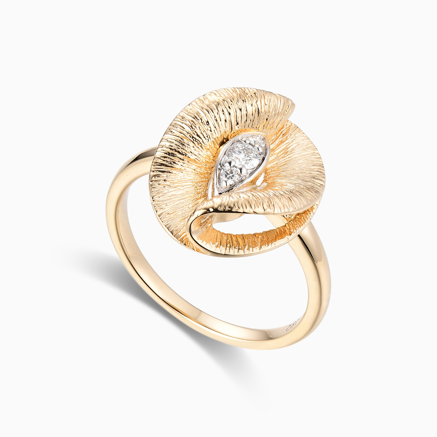 18K Gold Diamond Statement Ring - 2