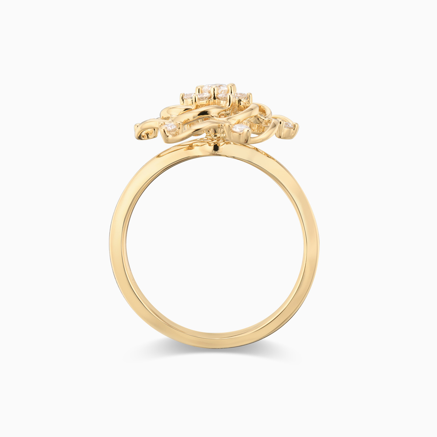 18K Gold Diamond Statement Ring - 3