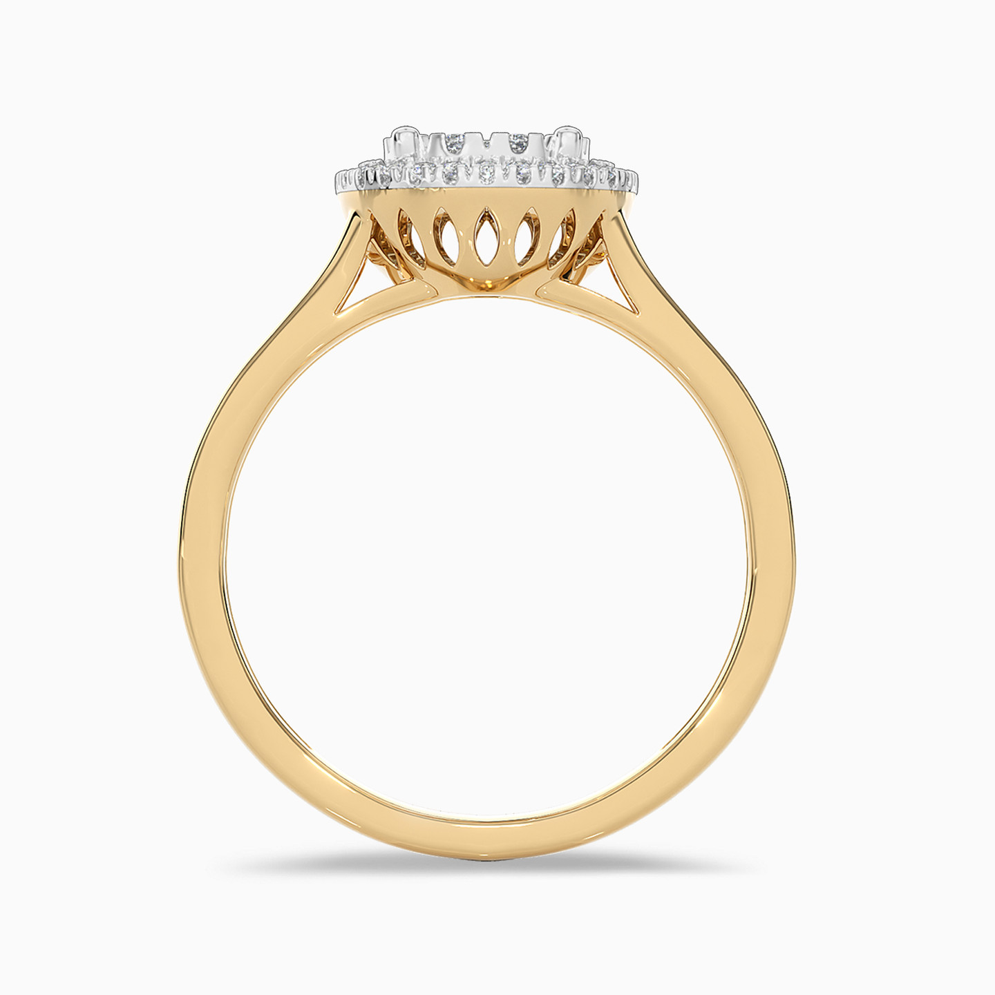Circle Diamond Ring in 18K Gold - 3 Circle Diamond Ring in 18K Gold - 3