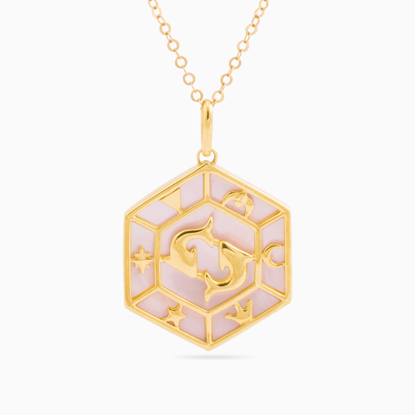 Pisces Colored Stones Necklace in 18K Gold Pisces Colored Stones Necklace in 18K Gold