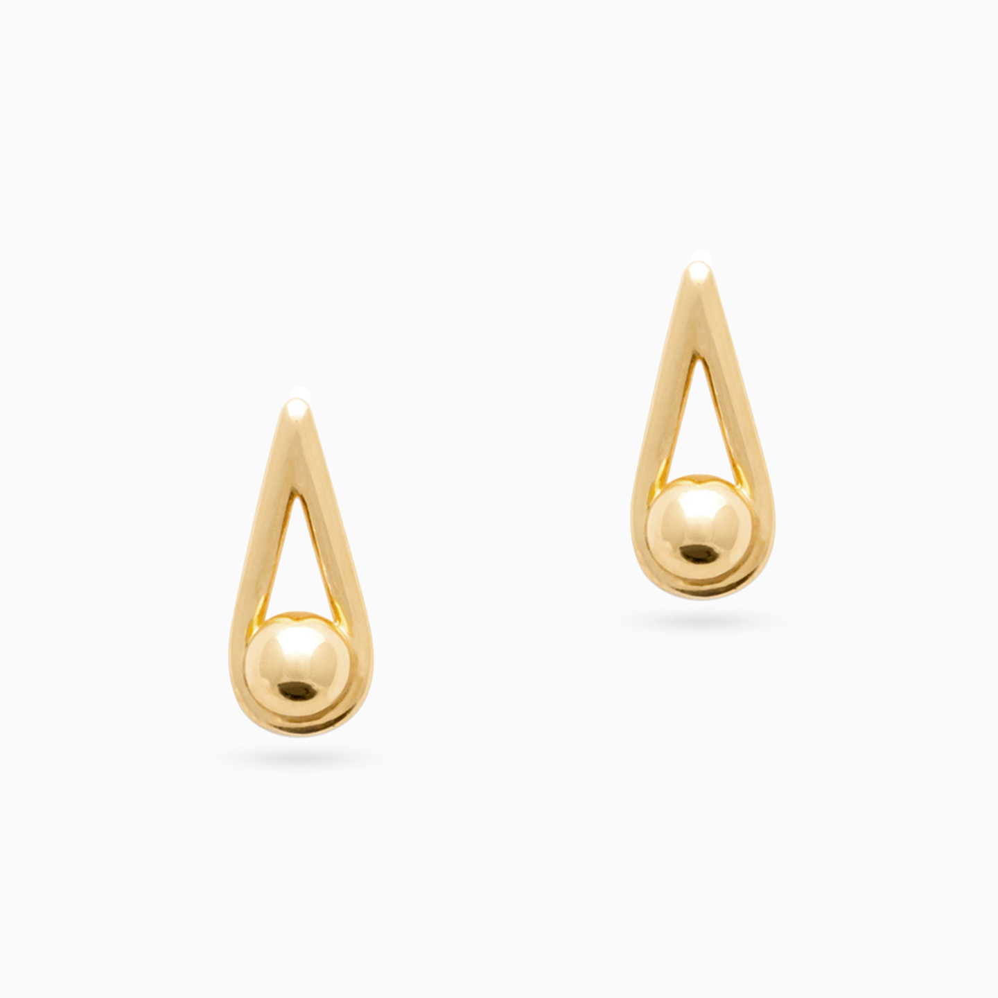 Pear Gold Plated Stud Earrings Pear Gold Plated Stud Earrings