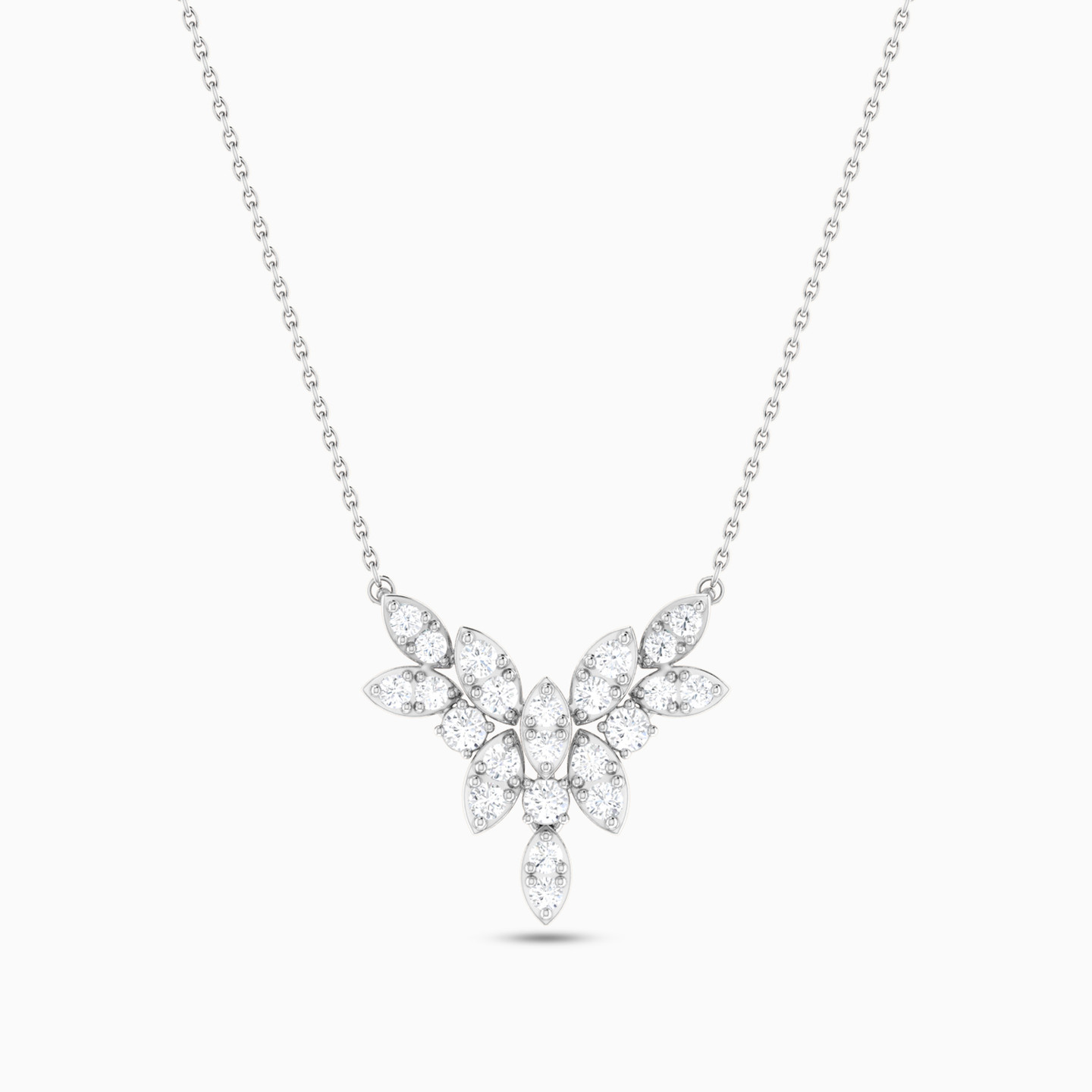 18K Gold Diamond Pendant Necklace - 4