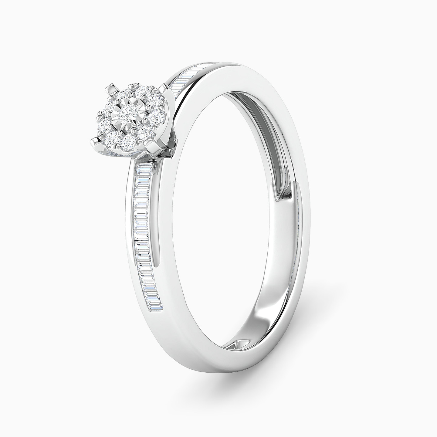 خاتم توينز ذهب عيار 18 قيراط مزين بالألماس - 3