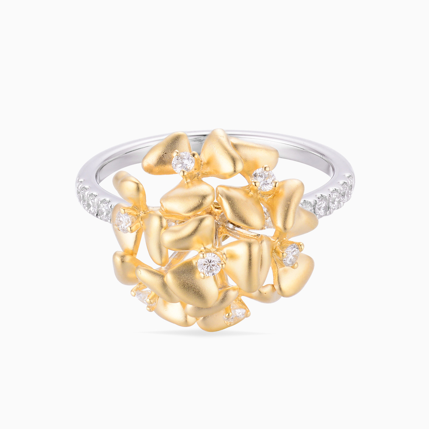 Flower Diamond Ring in 18K Gold - 2