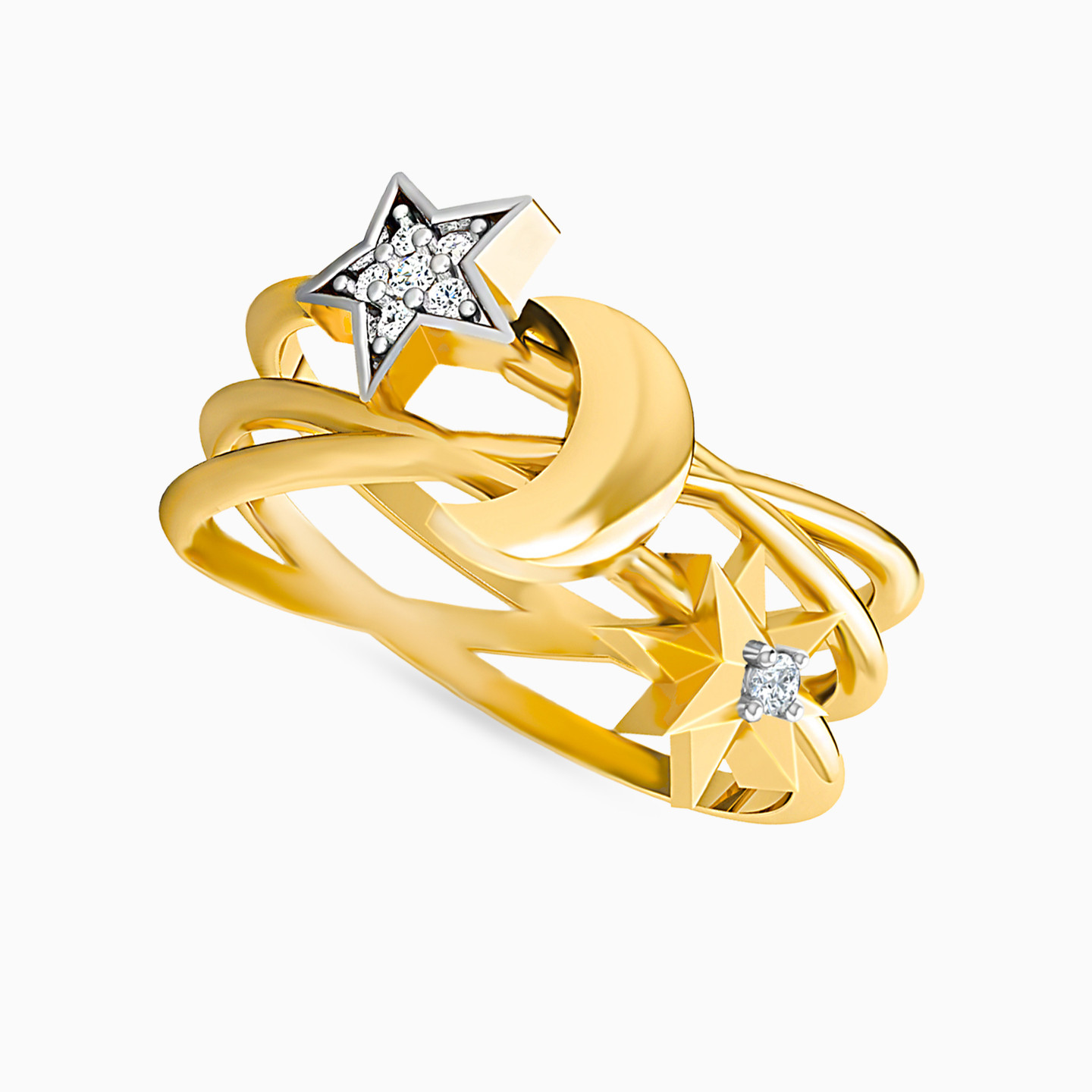 18K Gold Diamond Statement Ring - 2