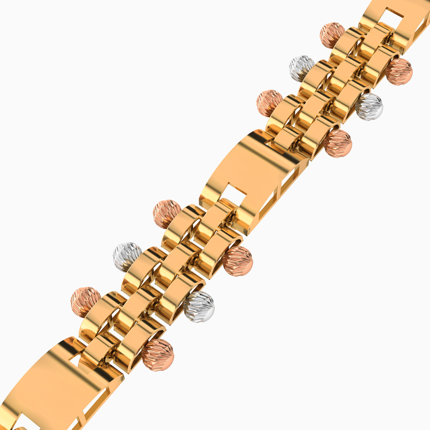 Links Chain Bracelet in 21K Gold - 2 Links Chain Bracelet in 21K Gold - 2