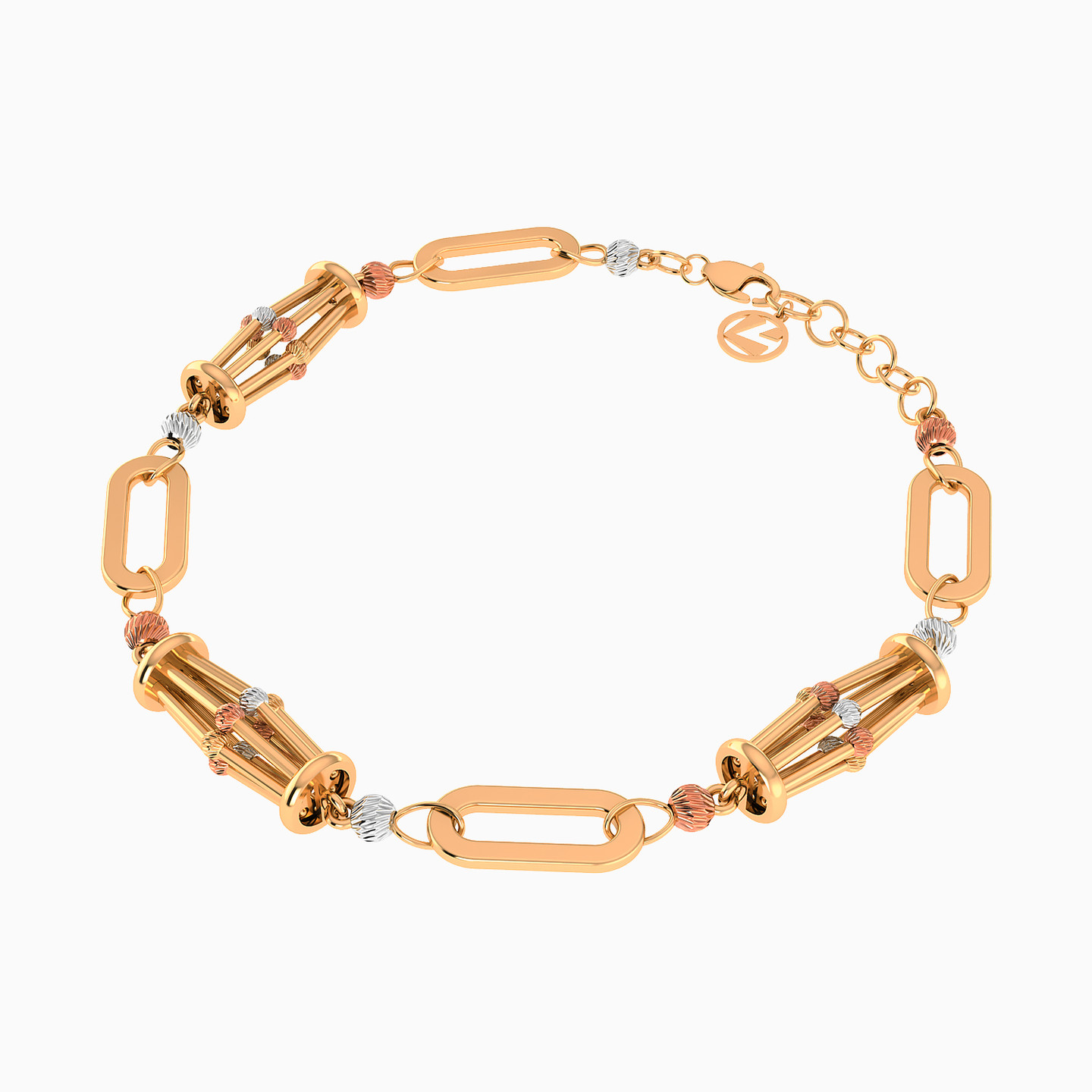 Links Chain Bracelet in 21K Gold - 2 Links Chain Bracelet in 21K Gold - 2