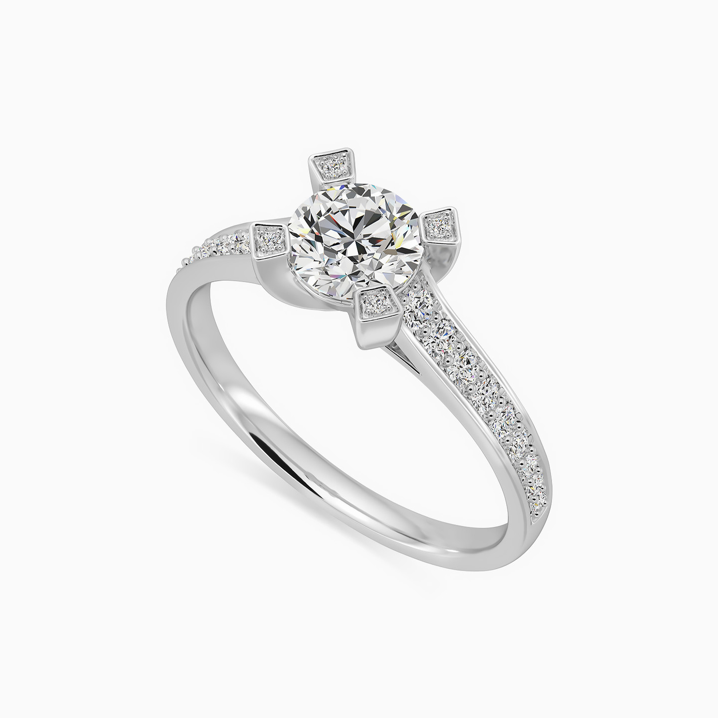 0.81 CT Brilliant Lab Grown Diamond Statement Ring in 18K Gold - 2 0.81 CT Brilliant Lab Grown Diamond Statement Ring in 18K Gold - 2