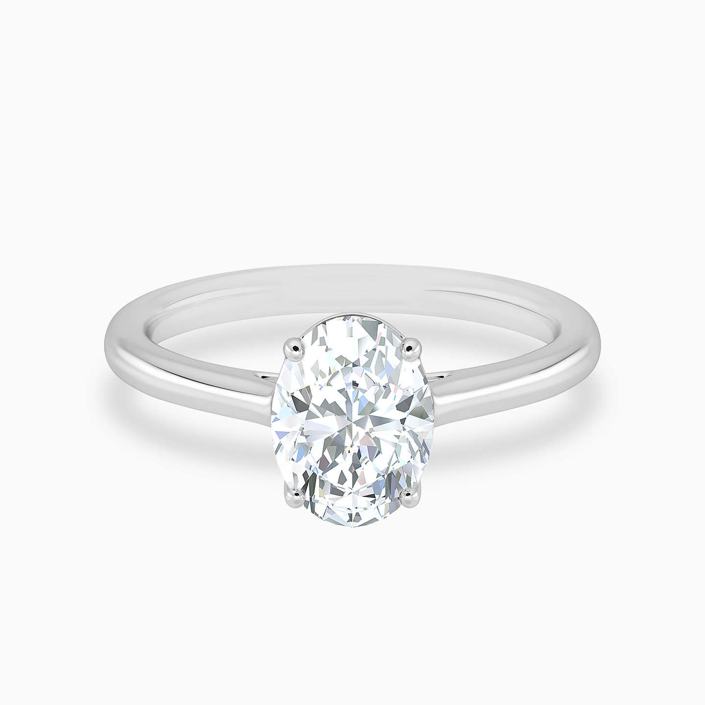 1.01 CT Oval Lab Grown Diamond Statement Ring in 18K Gold | L'azurde KSA