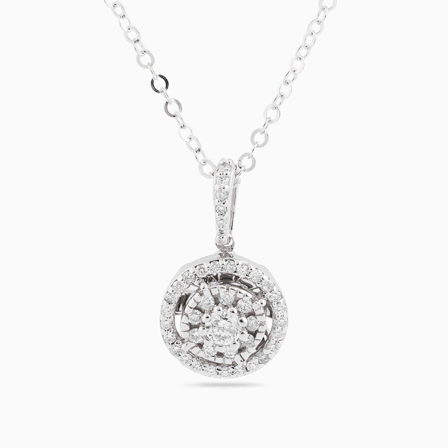 Circle Diamond Necklace in 18K Gold Circle Diamond Necklace in 18K Gold