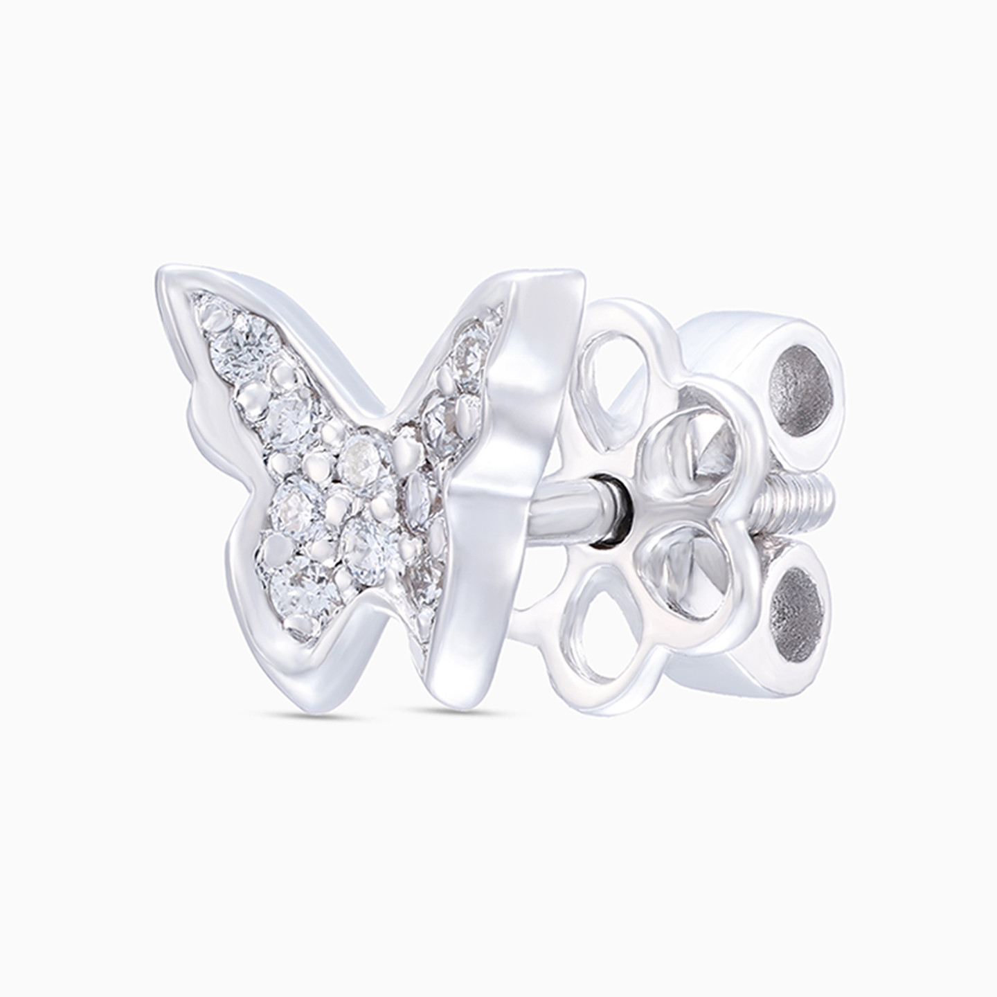 Kids Butterfly Diamond Stud Earrings in 18K Gold - 3 Kids Butterfly Diamond Stud Earrings in 18K Gold - 3