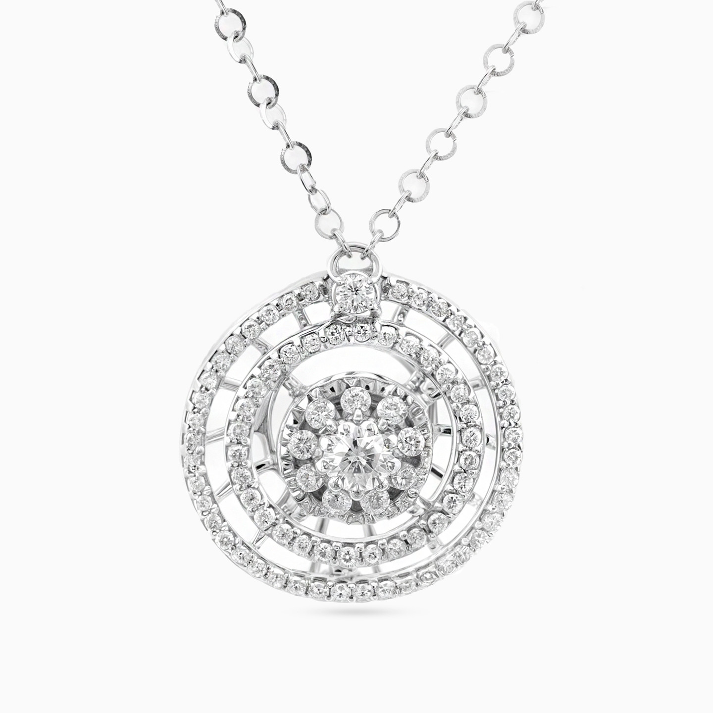 Circle Diamond Necklace in 18K Gold L'azurde KSA