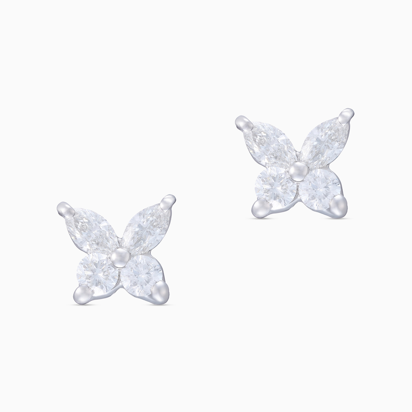 Kids Butterfly Diamond Stud Earrings in 18K Gold - 2 Kids Butterfly Diamond Stud Earrings in 18K Gold - 2