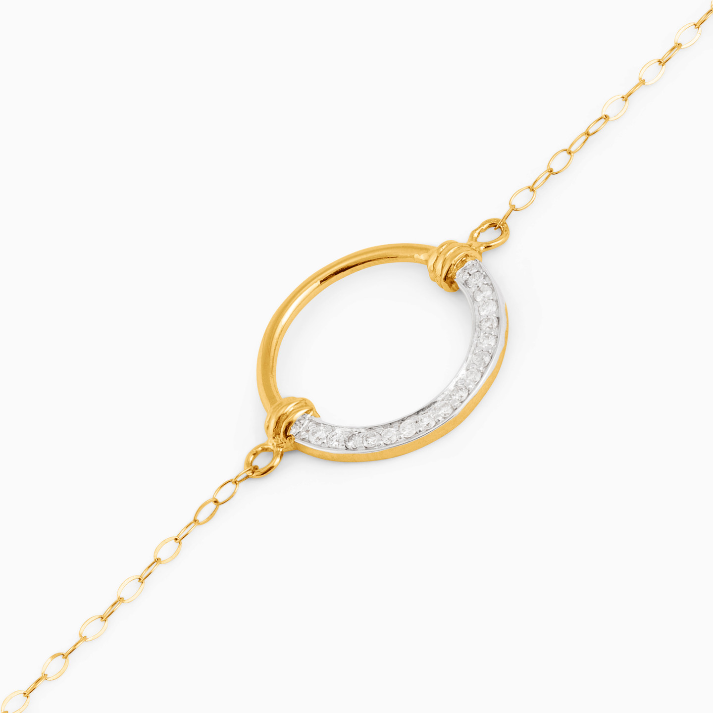 18K Gold Diamond Chain Bracelet - 3