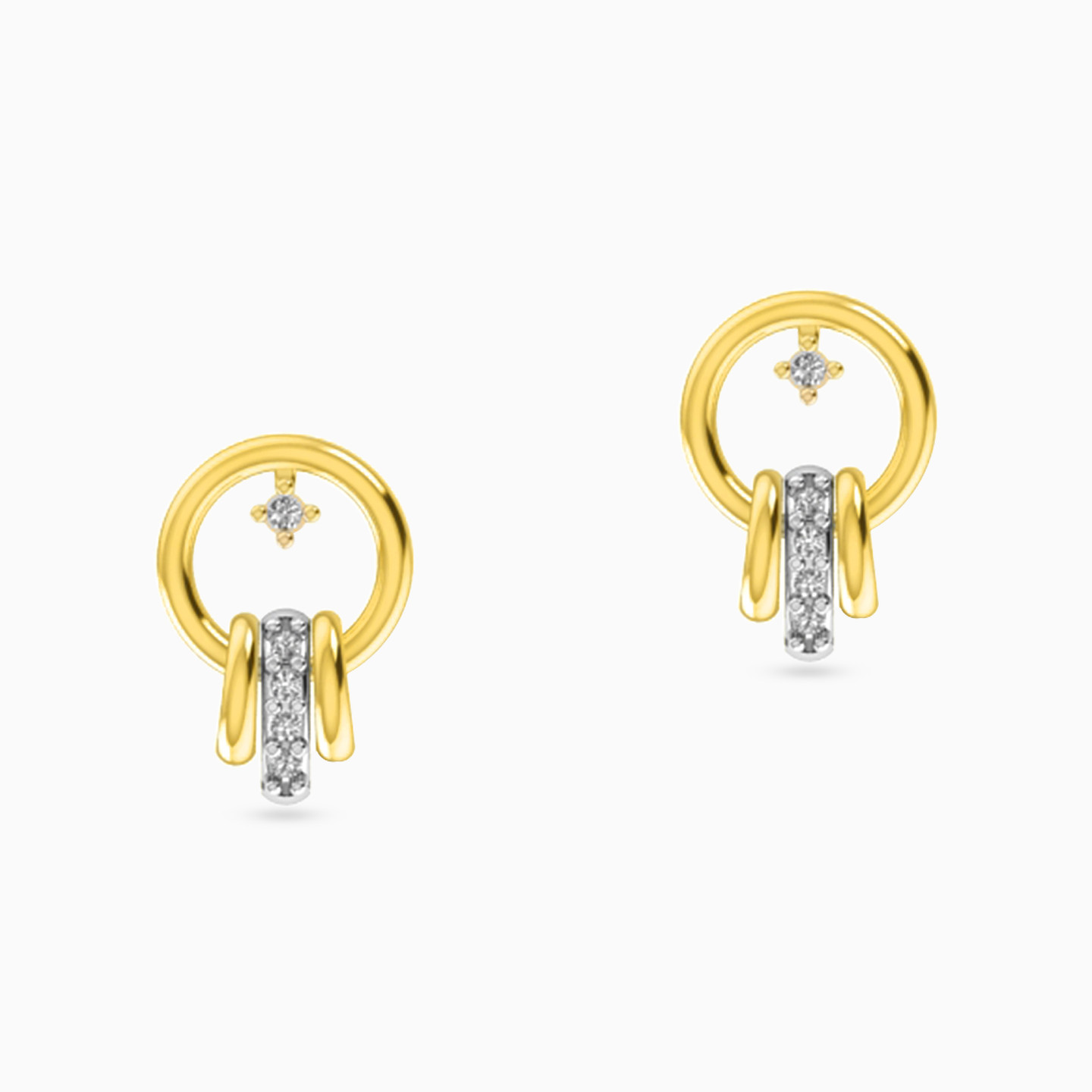 18K Gold Diamond Drop Earrings