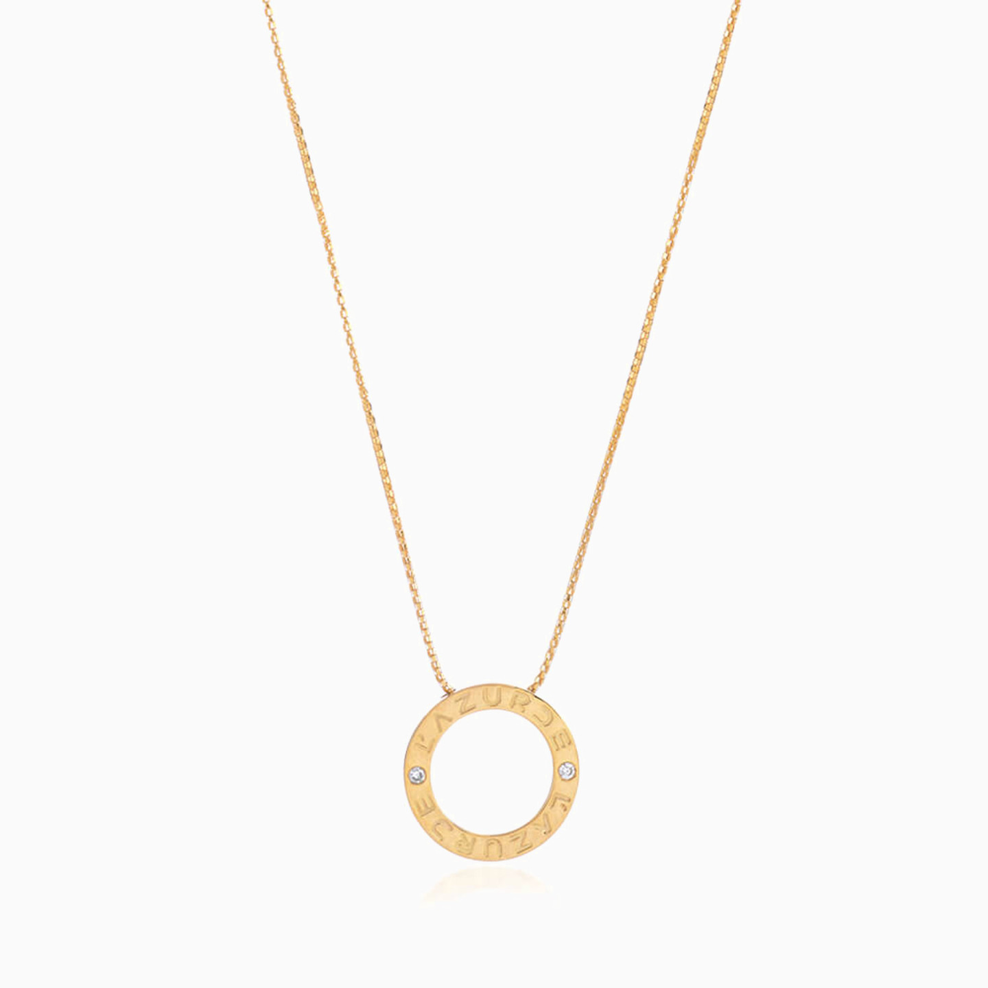 18K Gold Diamond Pendant Necklace - 2