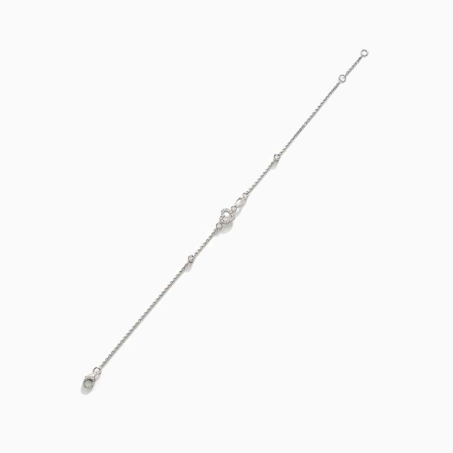 أسورة بسلسلة ذهب قلب عيار 18 قيراط مزينة بالألماس - 3 أسورة بسلسلة ذهب قلب عيار 18 قيراط مزينة بالألماس - 3