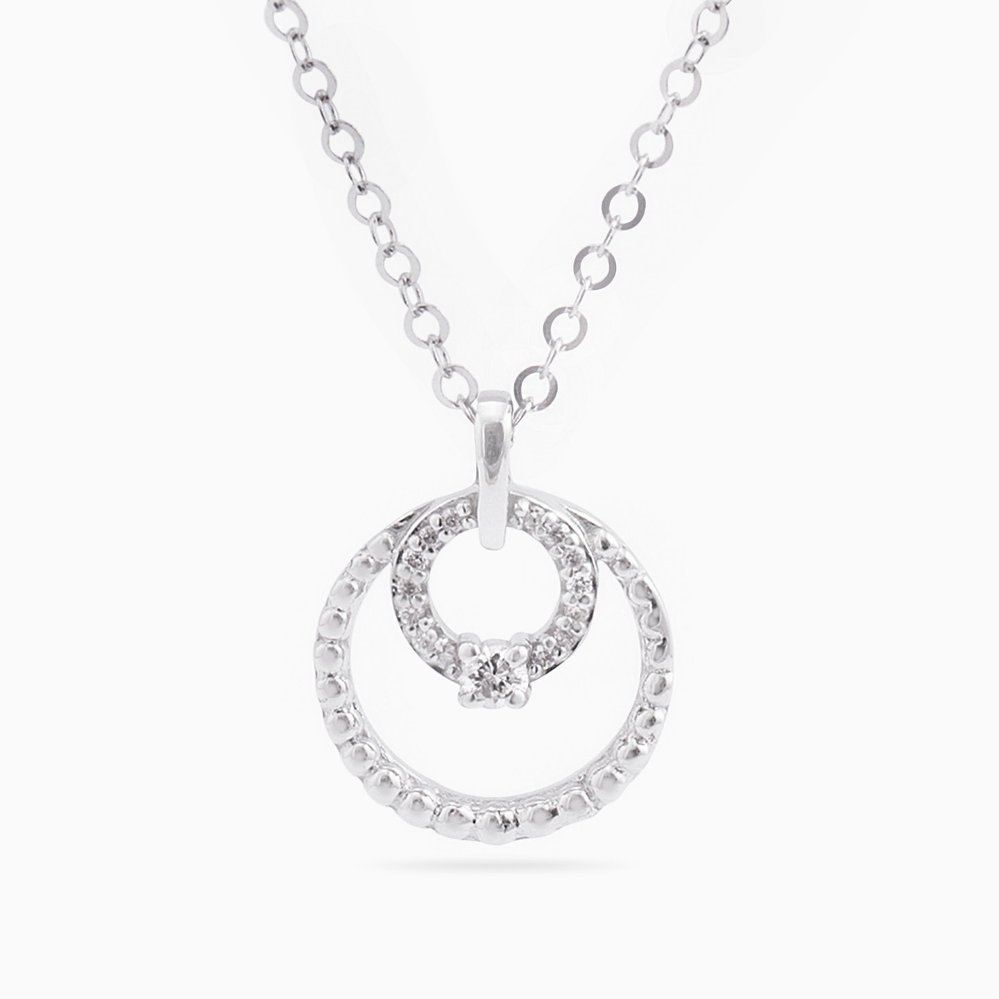 Circle Diamond Necklace in 18K Gold Circle Diamond Necklace in 18K Gold