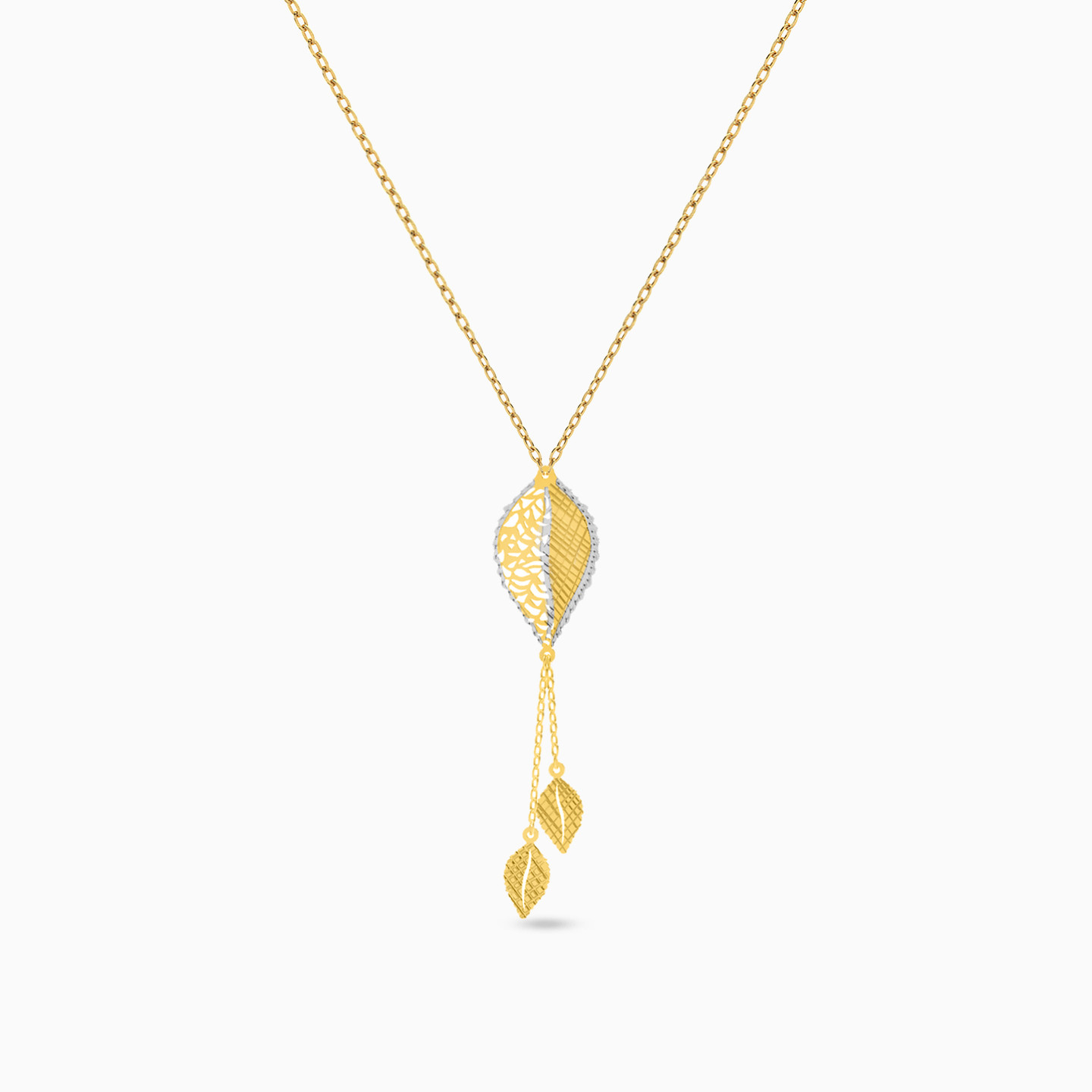 Leaf Necklace In 18K Gold - 2