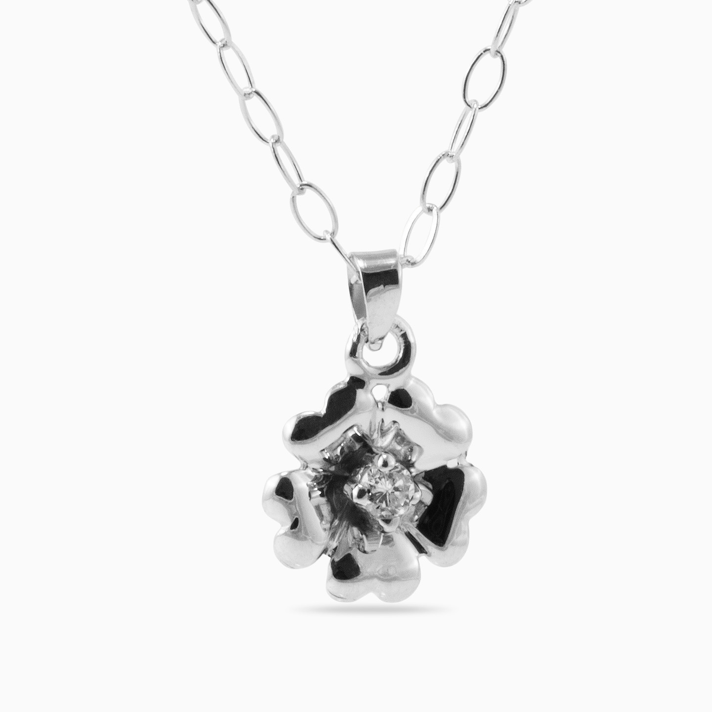 Kids 18K Gold Diamond Pendant Necklace - 2