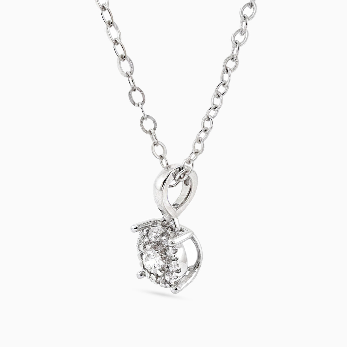 Circle Diamond Necklace in 18K Gold - 2 Circle Diamond Necklace in 18K Gold - 2