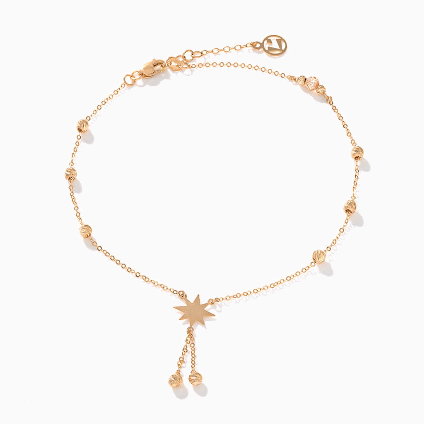Star Chain Anklet in 21K Gold Star Chain Anklet in 21K Gold