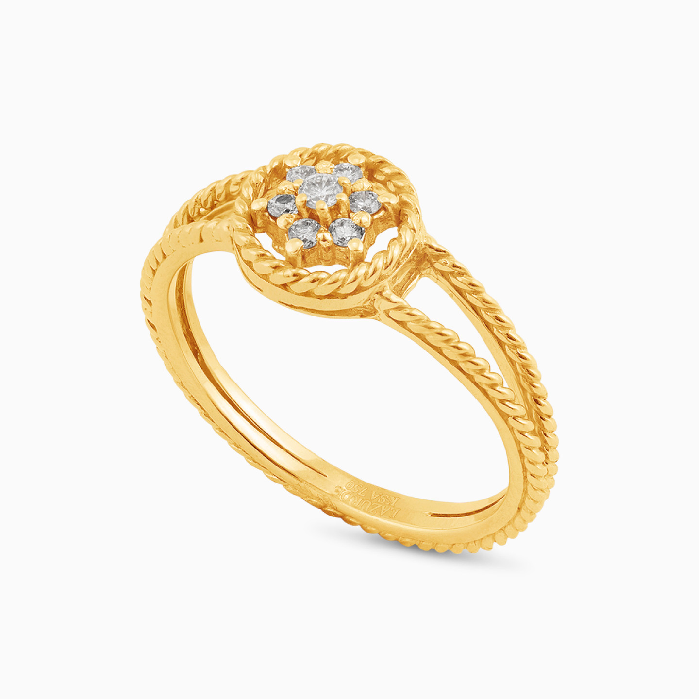Circle Diamond Ring in 18K Gold - 3 Circle Diamond Ring in 18K Gold - 3