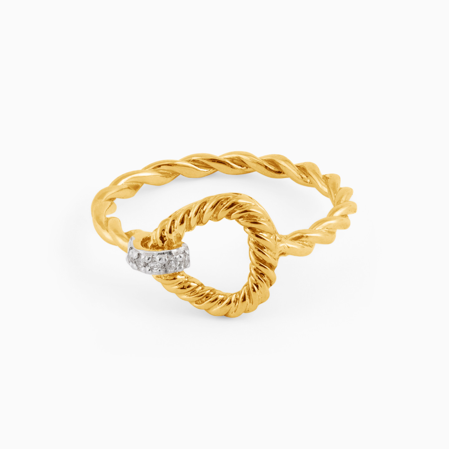Triangle Diamond Ring in 18K Gold - 2 Triangle Diamond Ring in 18K Gold - 2