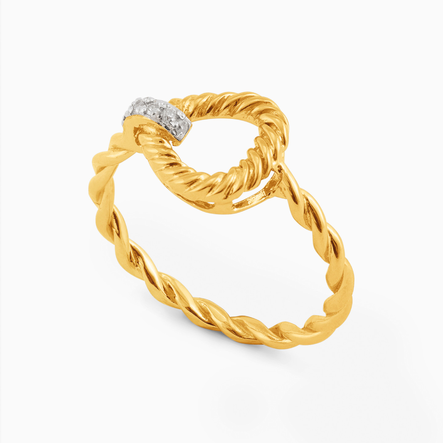Triangle Diamond Ring in 18K Gold - 3 Triangle Diamond Ring in 18K Gold - 3