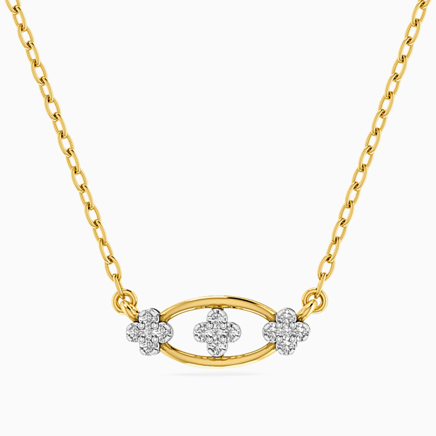 Oval Diamond Necklace in 18K Gold Oval Diamond Necklace in 18K Gold