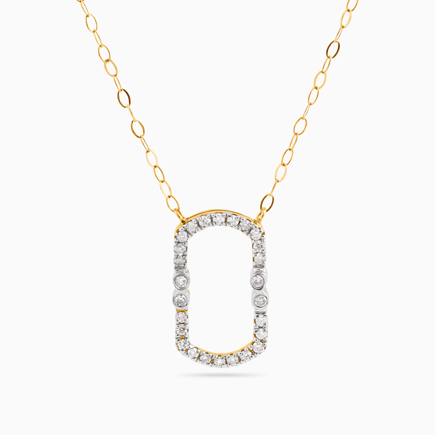 Rectangle Diamond Necklace in 18K Gold Rectangle Diamond Necklace in 18K Gold