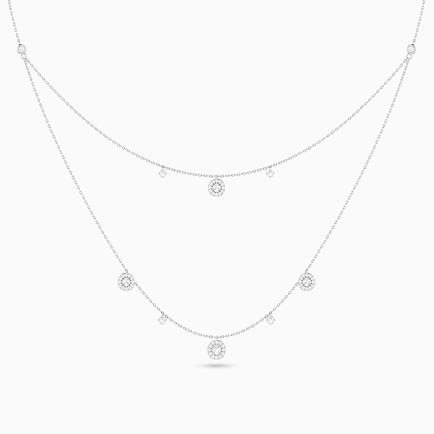 18K Gold Diamond Layered Necklace