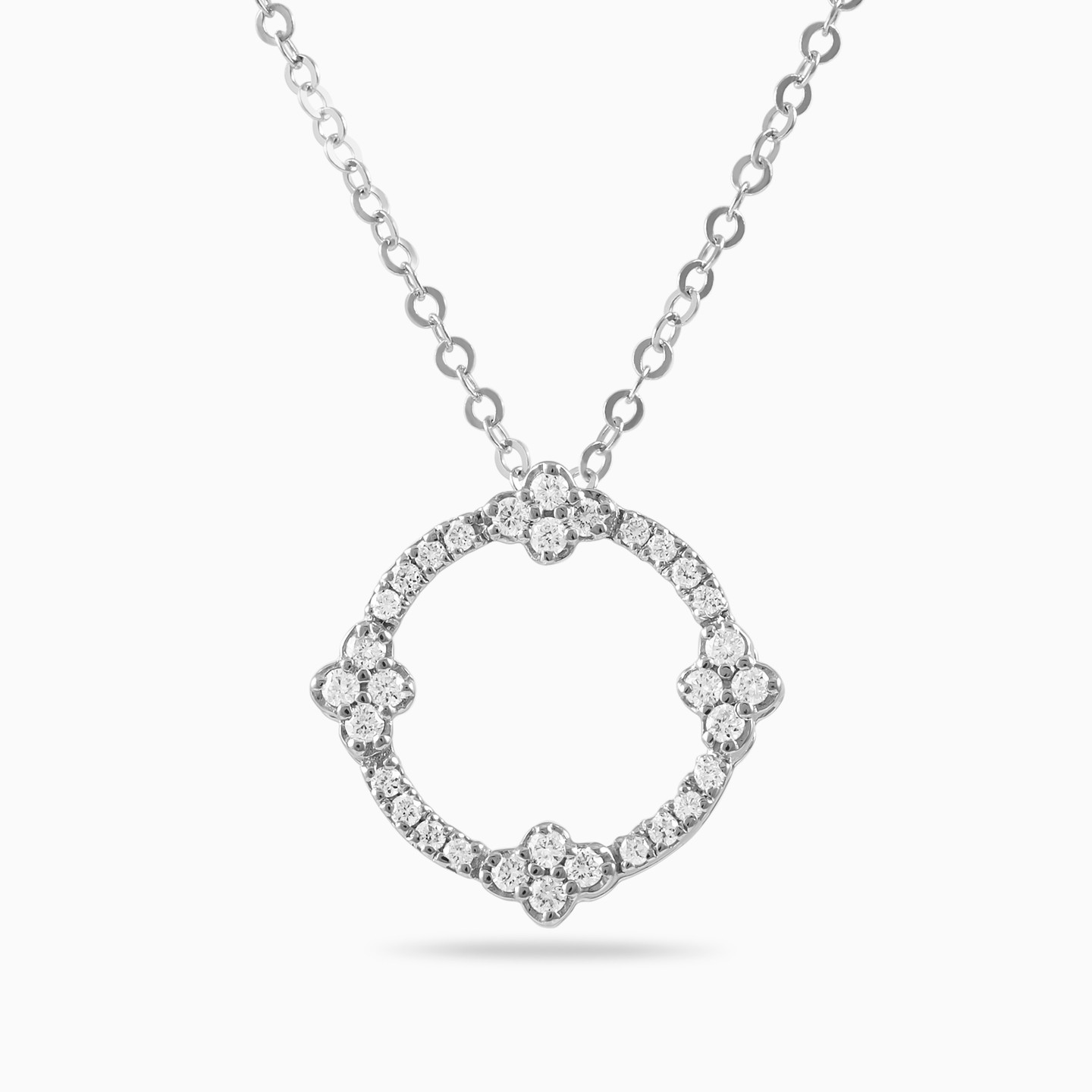 18K Gold Diamond Pendant Necklace