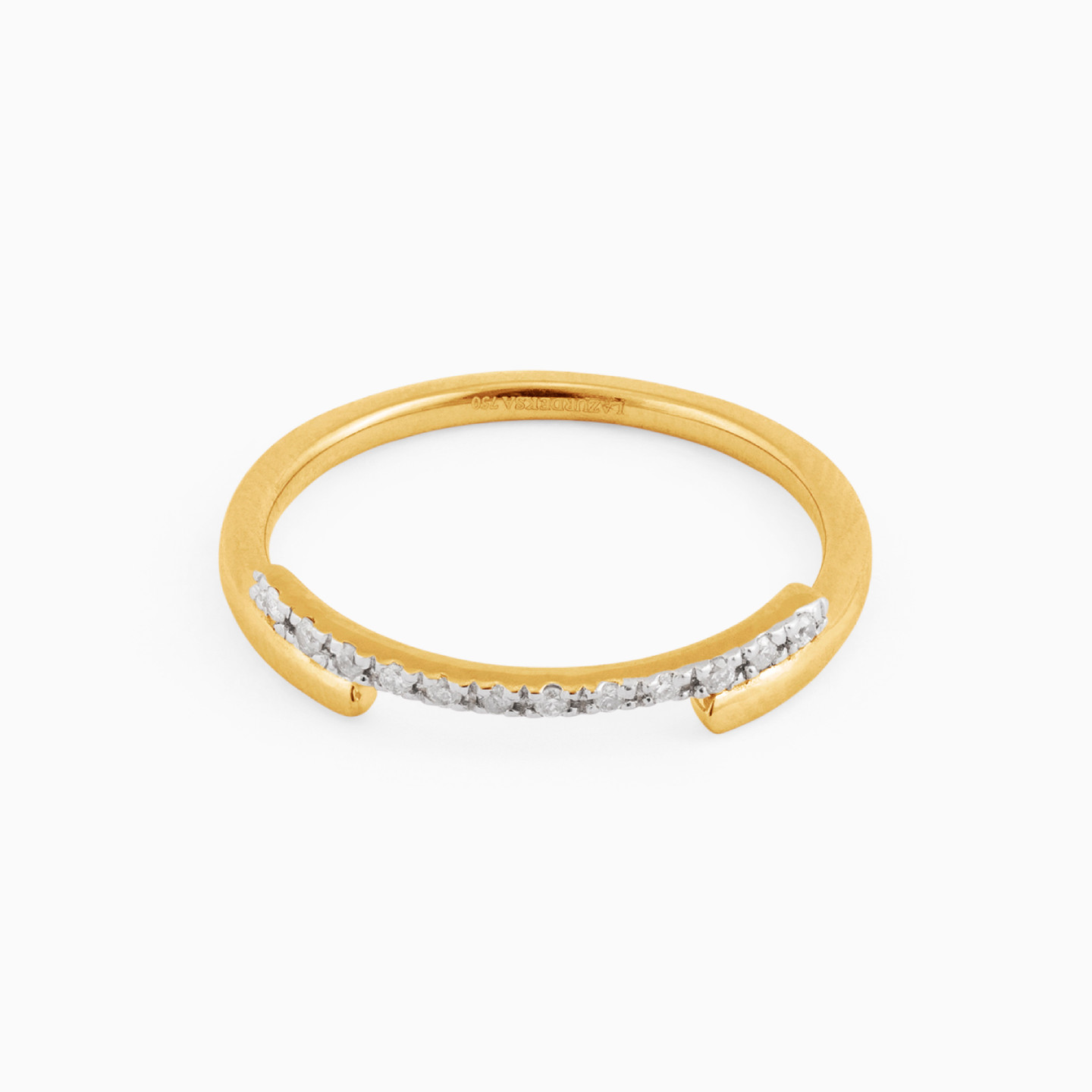 Slim Diamond Ring in 18K Gold - 2 Slim Diamond Ring in 18K Gold - 2