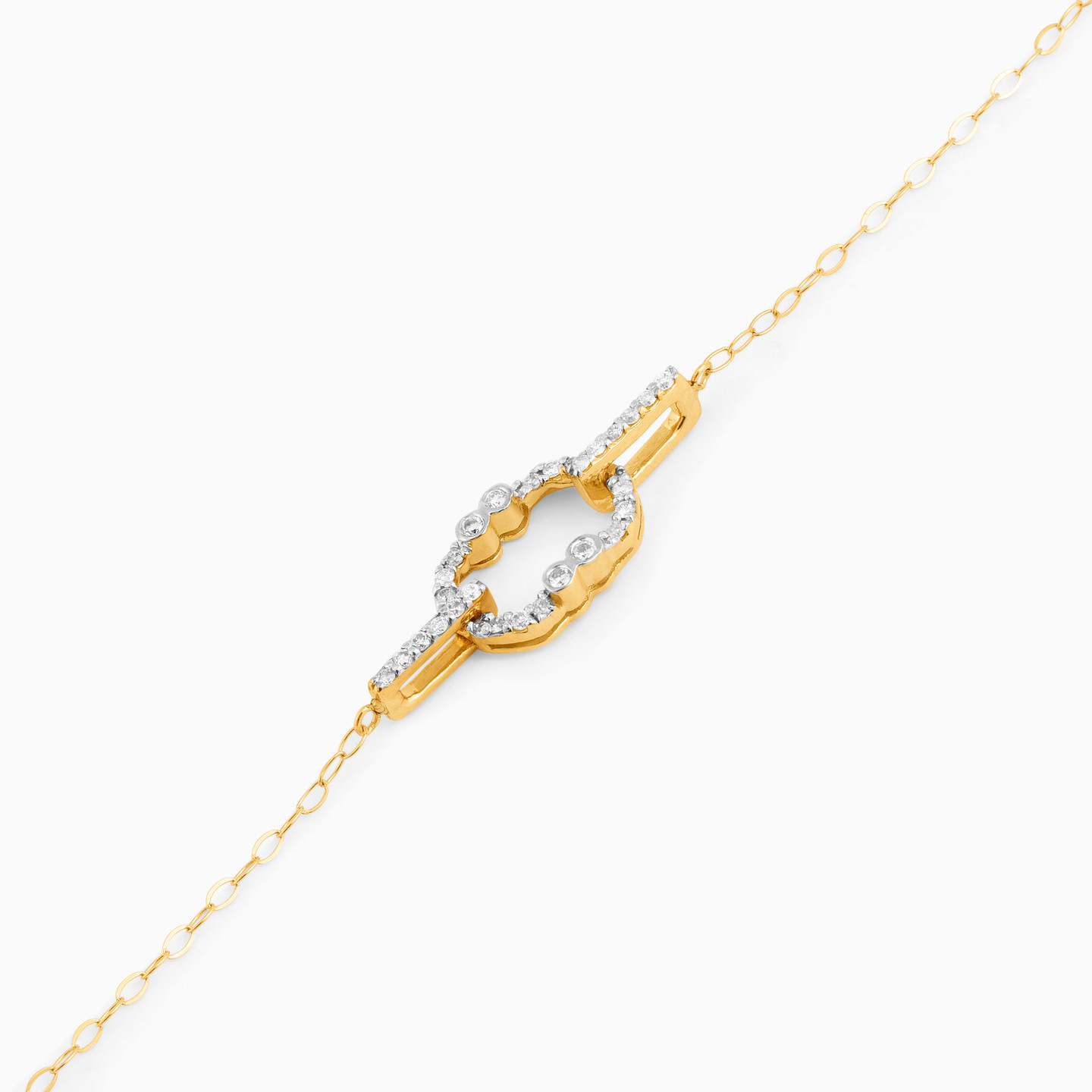 18K Gold Diamond Chain Bracelet - 3