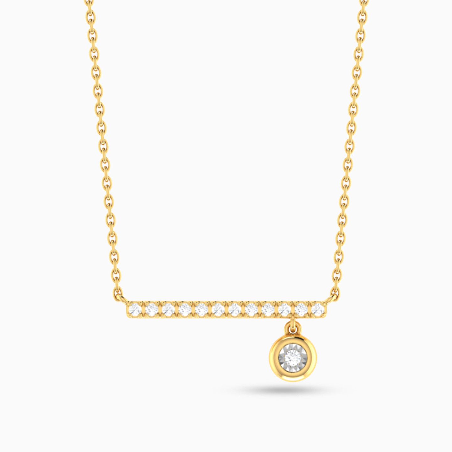 Pear Diamond Necklace in 18K Gold Pear Diamond Necklace in 18K Gold