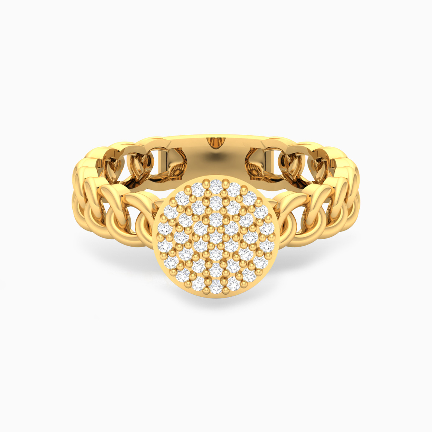 Circle Cubic Zirconia Ring in 18K Gold Circle Cubic Zirconia Ring in 18K Gold