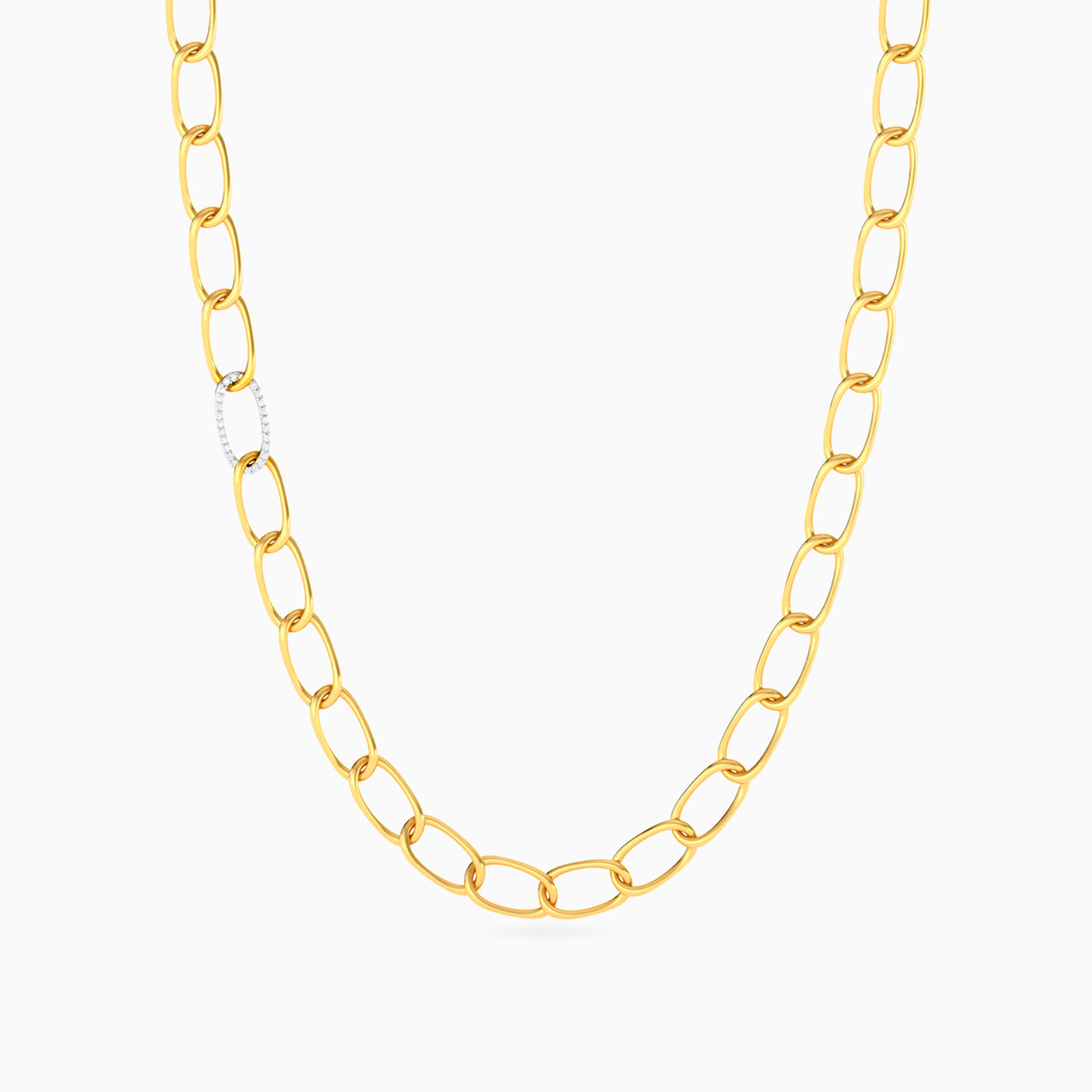 18K Gold Diamond Chain Necklace