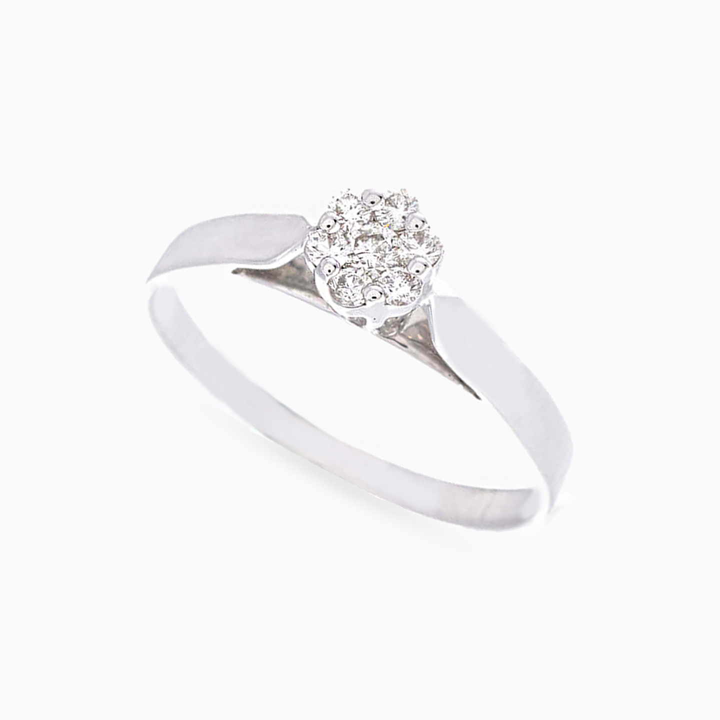 Floral Cluster Diamond Ring in 18K Gold - 2 Floral Cluster Diamond Ring in 18K Gold - 2