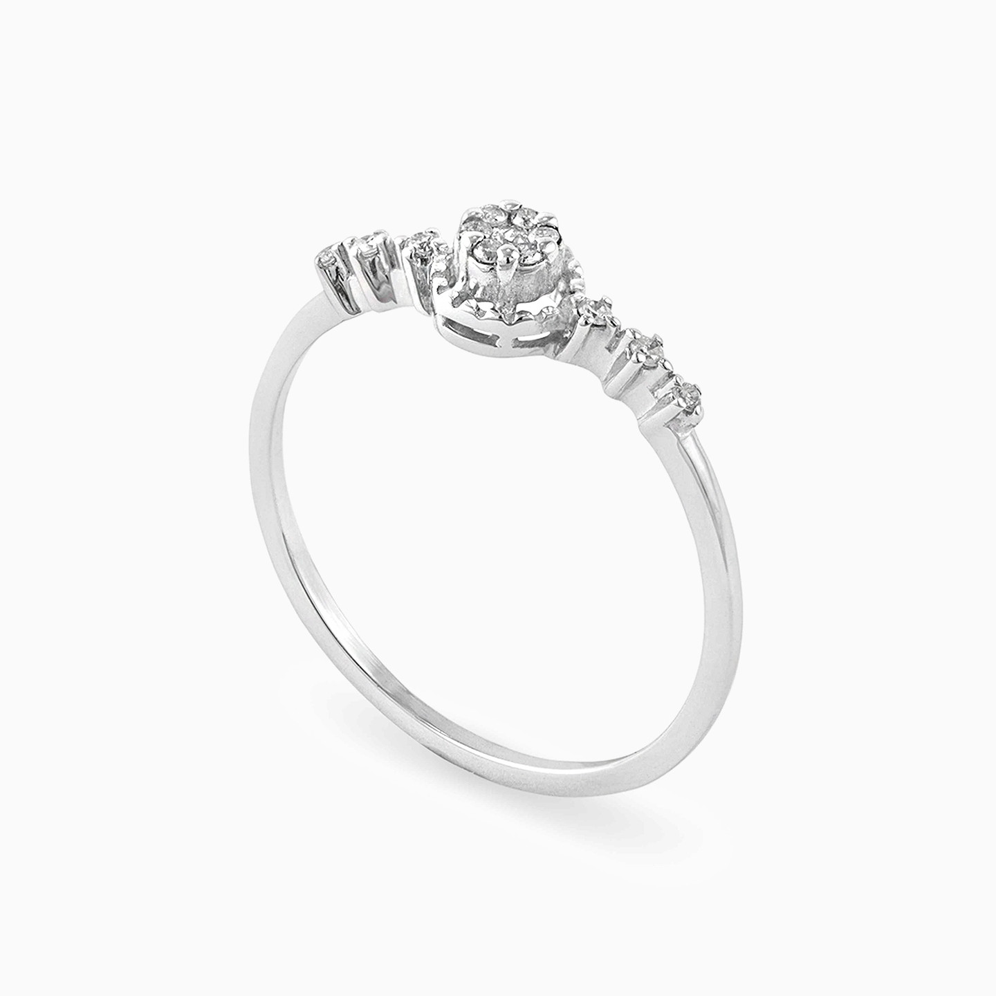Circle Diamond Ring in 18K Gold - 2 Circle Diamond Ring in 18K Gold - 2
