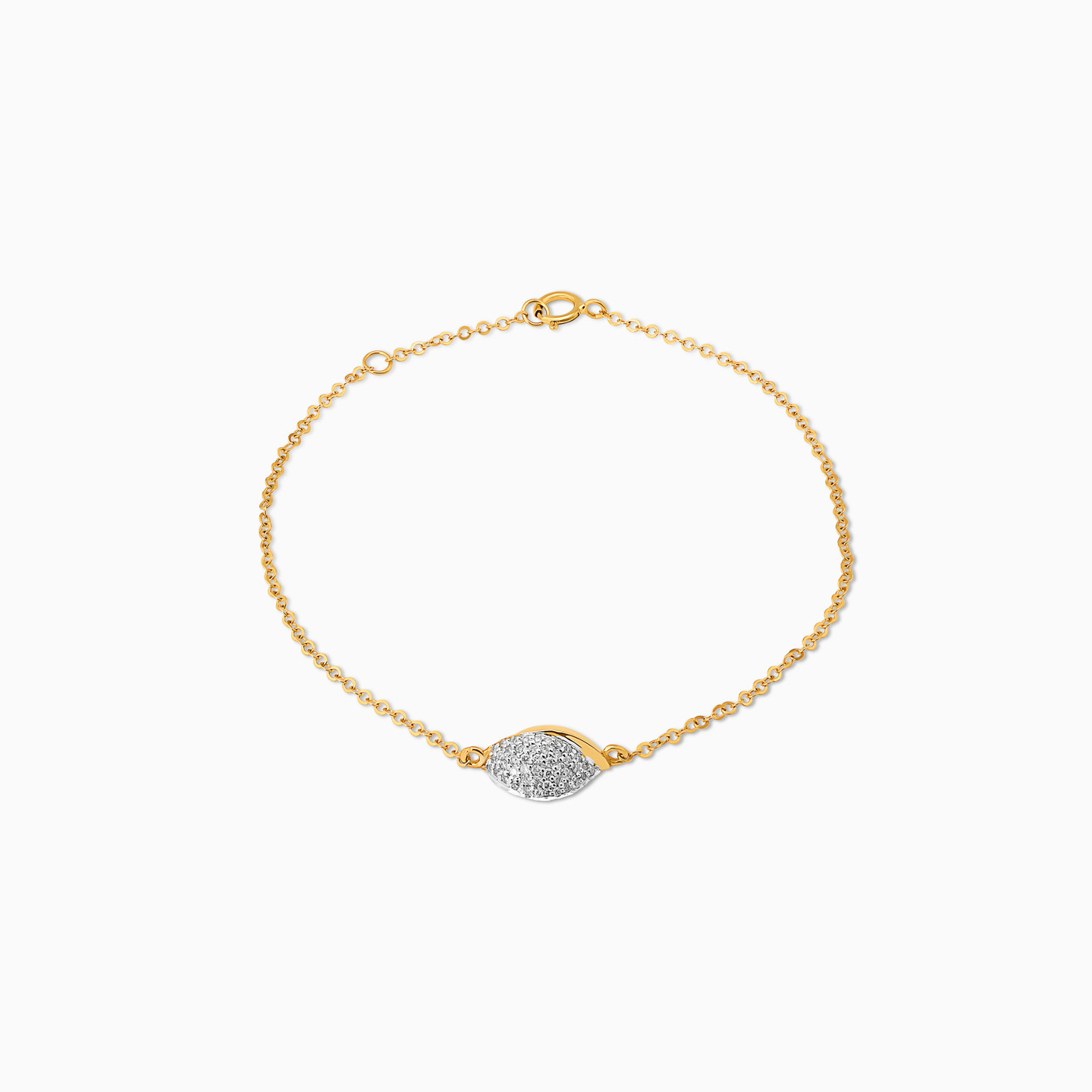 Pear Diamond Chain Bracelet in 18K Gold - 2 Pear Diamond Chain Bracelet in 18K Gold - 2
